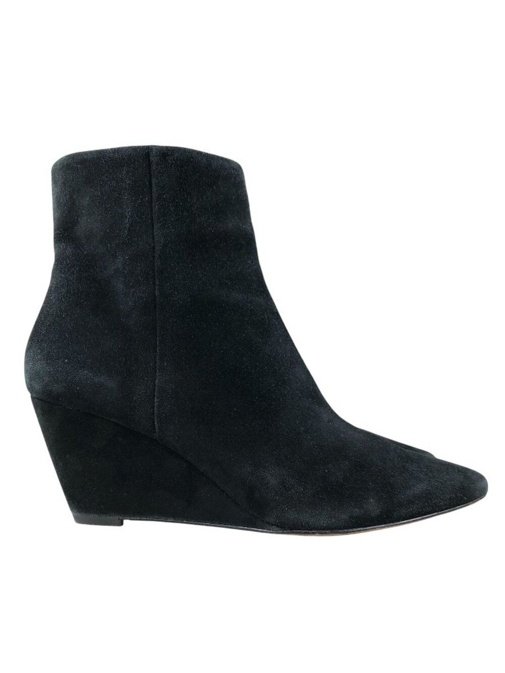 Donald J Pliner Women's Size 8.5M Jae Black Suede High Heel Wedge Ankle Booties